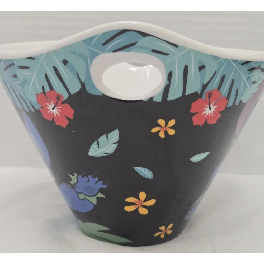 Vintage Disney Lilo & Stitch Ceramic Hawaiian Hula Stitch Ramen Noodle Bowl 4.5
